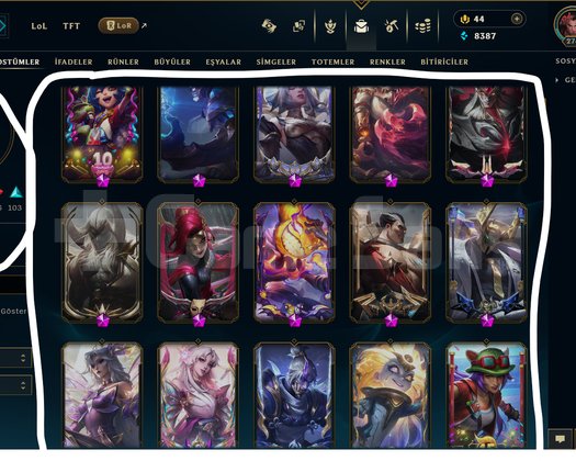 274 LEVEL / 249 SKİN / 166 HERO +MAİL +TELEFON