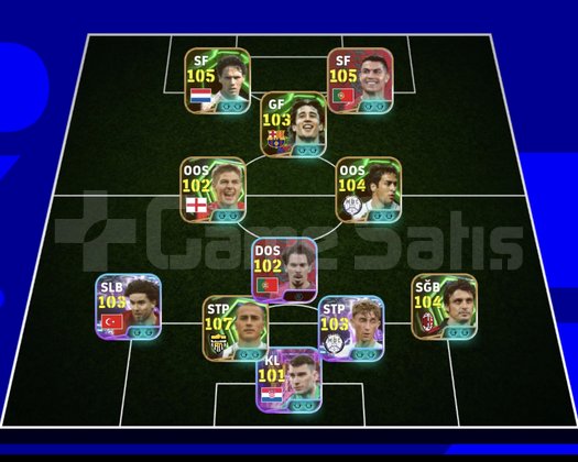 3210 TEK BAĞ 108 CANNAVARO 105 RONALDOLU HARİKA