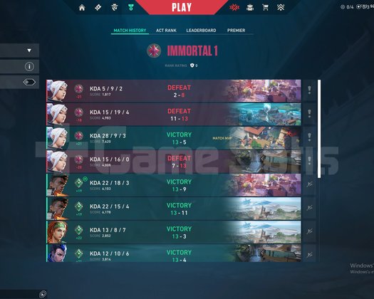 Aktif İmmortal 1 Fresh Hesap Yüksek Mmr!