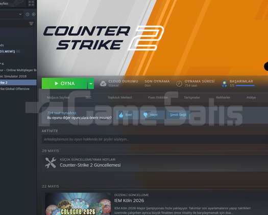 Faceit 10 level - +2000 elo seçkin açık cs2 hesap