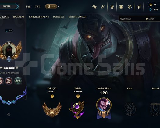 TR // 10 SKIN // GOLD 4 // 45 LVL RANKED READY