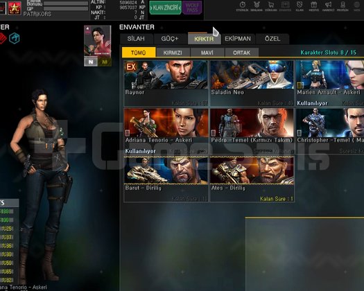 20BİN TL DEĞERİNDE FULL ARTI FULL WOLFTEAM HESABI