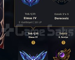 LİG D4 636 SKİN MMR MASTER GRANDMASTER TR SERVERİ
