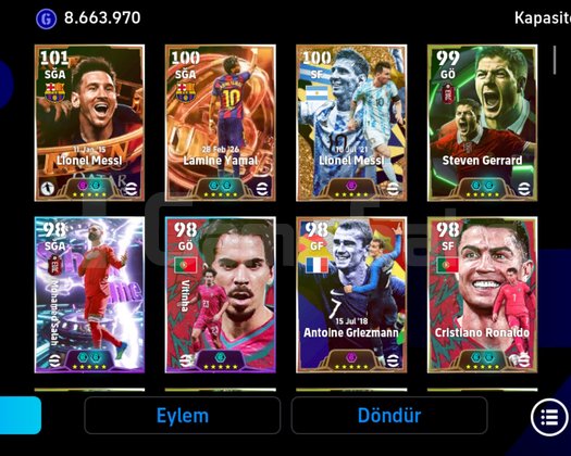 3230+KG ronaldo paketi 108 messi 108 yamal