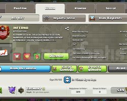 İNFERNOOO SATILIK KLAN 16 SEVİYEE