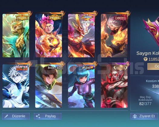 SATILIK SELENA HAYABUSA MAIN HESAP 340 KOSTÜM