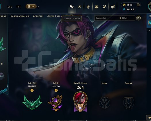 TR - LVL 172 - ZÜMRÜT - 66 SKIN -1010 RP 500 TL-