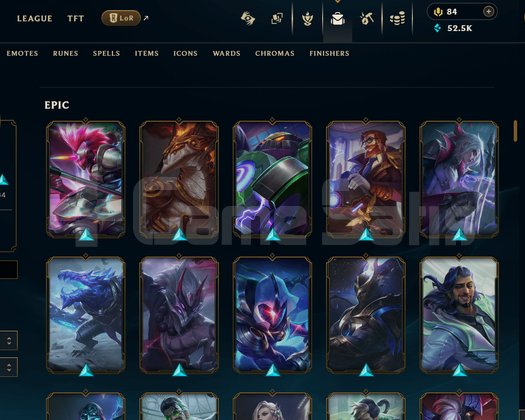 EUW 179 KOSTÜM 172 ŞAMPİYON UNRANKED HESAP