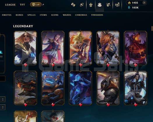 EUW 302 Kostüm 172 Şampiyon Plat 3 Hesap 1425 RP