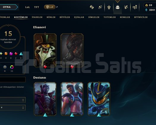 TR // 15 SKIN // GOLD 1 // 60 WR