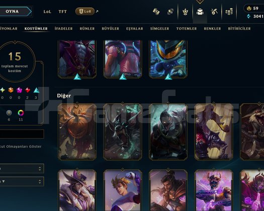 TR // 15 SKIN // GOLD 1 // 60 WR
