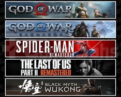 GOW +Ragnarök +Spider 1 +TLOU2 +Wukong