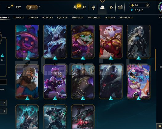 TR + 64 LVL + 44 KOSTÜM + 103 HERO + MAİL + TEL!