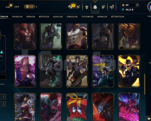 TR + 64 LVL + 44 KOSTÜM + 103 HERO + MAİL + TEL!
