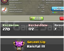 22 LEVELİNTİKAM İSİMLİ KLAN + KRİSTAL LİG !!