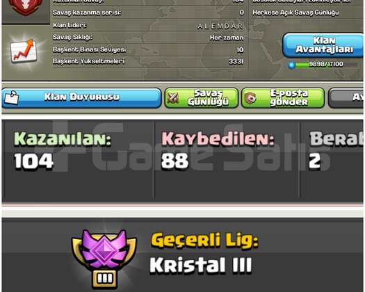 16 LEVELBOZKURTLAR İSİMLİ KLAN + KRİSTAL LİG !