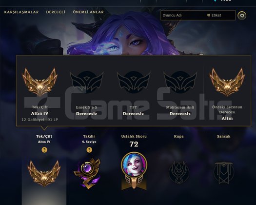 EUW 30 LP GAIN ALTIN 4 91LP
