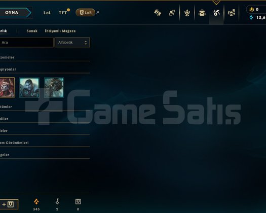 EUW 13.6K MAVİ ÖZ 73 ŞAMPİYON UNRANKED HIGH WR