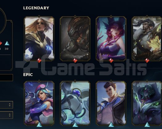 EUW Diamond 4 Full Karakter Honor 4 57 Skin Hesap