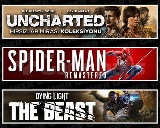 Uncharted +Spider Man RE +The Beast