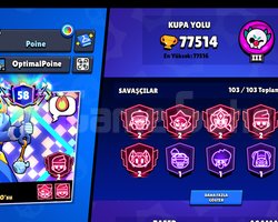 77k kupalı 103 karakterli hesap