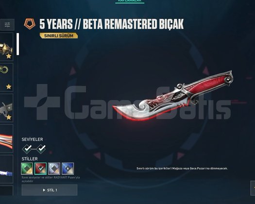 5 YEARS BETA//9 BIÇAKLI//CHAMP 25 VANDALLI/MAİNLİK