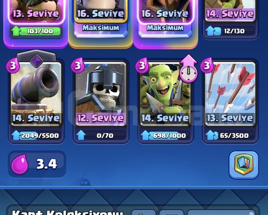 16Seviye 2 kart 10k hesap