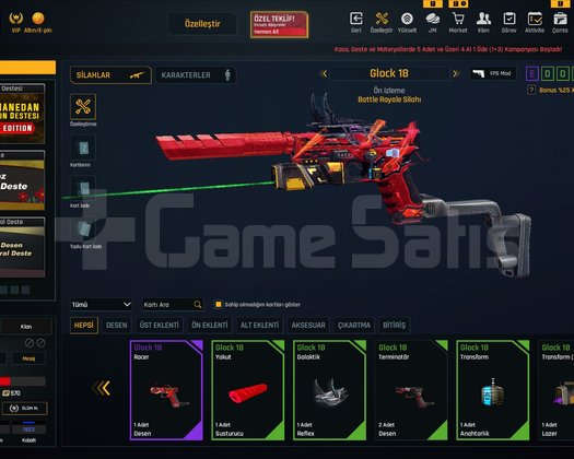 Sınırsız +7 Glock 18/+7 AUG /ACİL ZULA HESAP SATIŞ