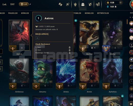 314 LEVEL TR PLAT ELO 109 KOSTÜMLÜ KARATERLER AÇIK
