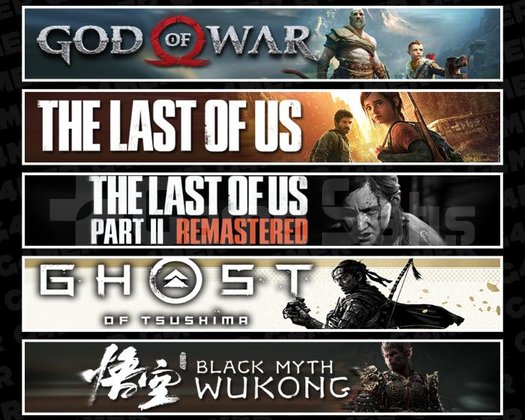 GOW +TLOU1 +2 +Tsushima +Wukong