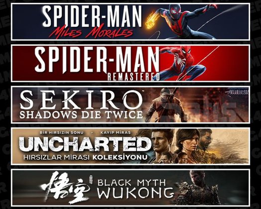 Miles +Spider 1 +Sekiro +UNCH +Wukong