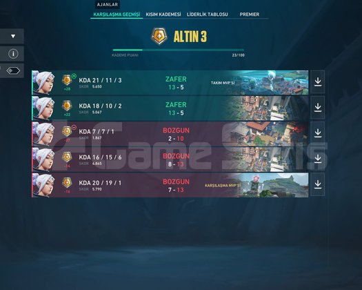 Valorant/TR Sunucusu/Gold 3/Yüksek mmr hesap
