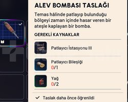 ALEV BOMBASI TASLAĞI