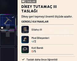 DİKEY TUTAMAÇ III TASLAĞI