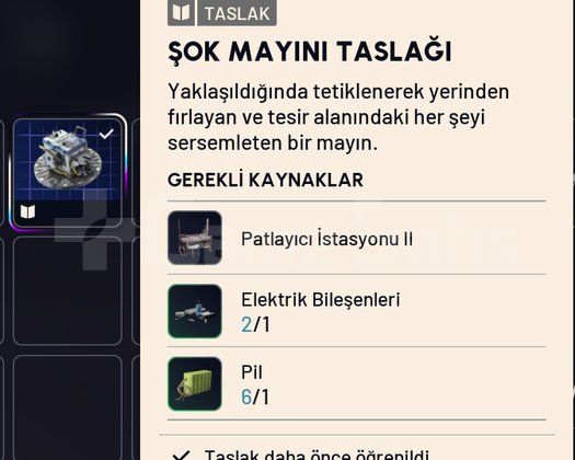 ŞOK MAYINI TASLAĞI
