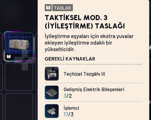 TAKTİKSEL MOD. 3 -İYİLEŞTİRME- TASLAĞI