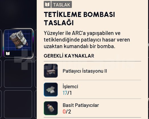 TETİKLEME BOMBASI TASLAĞI