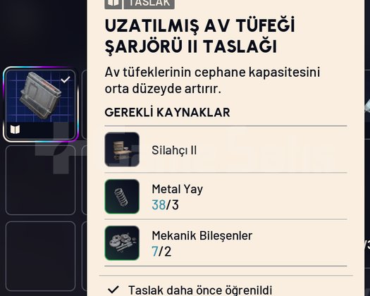 UZATILMIŞ AV TÜFEĞİ ŞARJÖRÜ II TASLAĞI