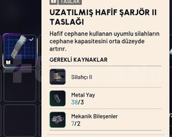 UZATILMIŞ HAFİF ŞARJÖR II TASLAĞI