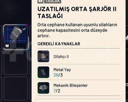 UZATILMIŞ ORTA ŞARJÖR II TASLAĞI