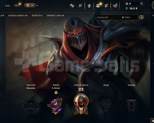 EUW 20 Level Handmade 28k Mavi Öz Boş Hesap