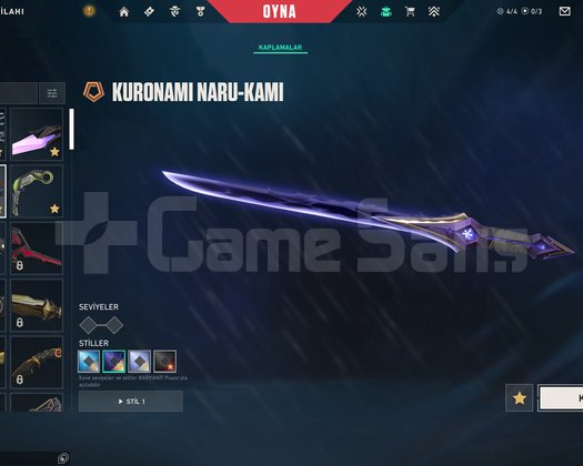 Dia hesap 4 bıçak 3 vandal 2 phantom