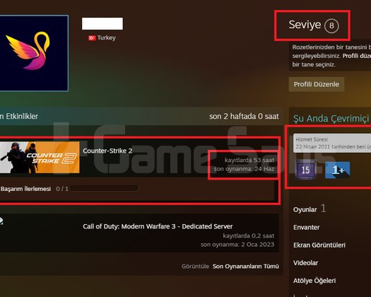 TEK FİYAT ! FACEİT ! 3 MADALYA 20 WİN 55 SAAT