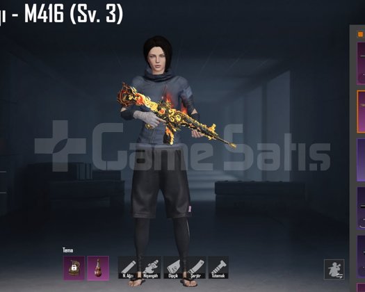 GLADYATÖR-MAVİ CREW- KIZIL M4 -SAÇ YÜZ EMOJİ FULL