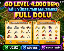60 LEVEL 4000 DEPO FULL AĞIL DOLU GARANTİLİ
