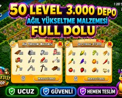 50 LEVEL 3000 DEPO FULL AĞIL DOLU GARANTİLİ
