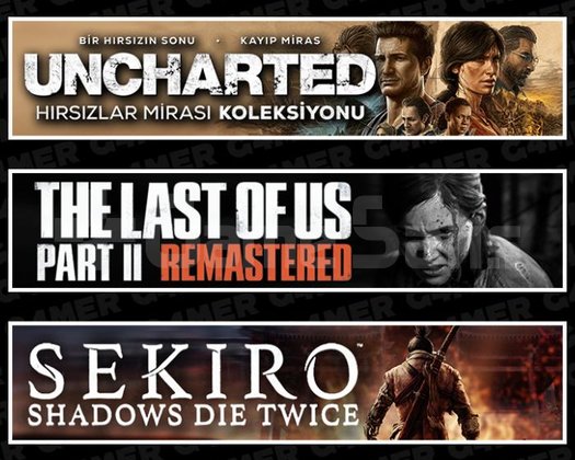 Uncharted +The Last Of Us 2 +Sekiro