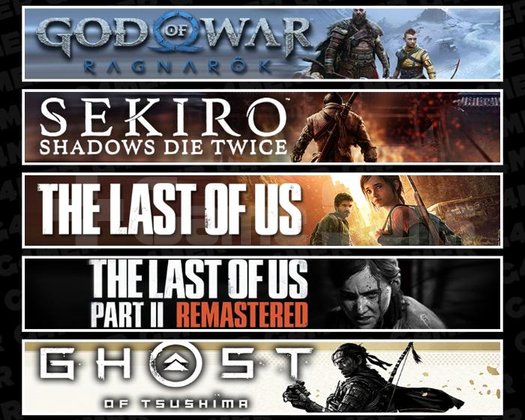 Ragnarök +Sekiro +TLOU1 +2 +Tsushima