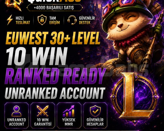 EUW - 10 WIN - DERECELİ HAZIR- MAİL DEĞİŞEN- FRESH