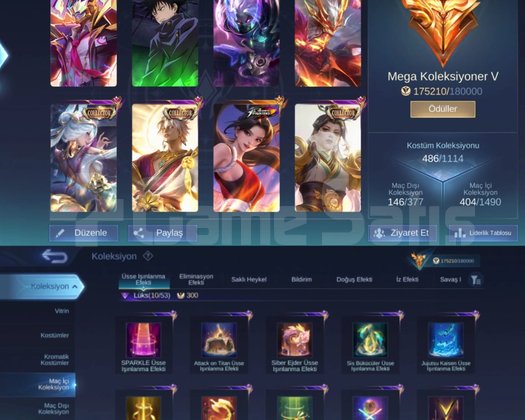 *BOMBA KOLEKSİYON DOLU* *132 LEGEND PARÇASI*